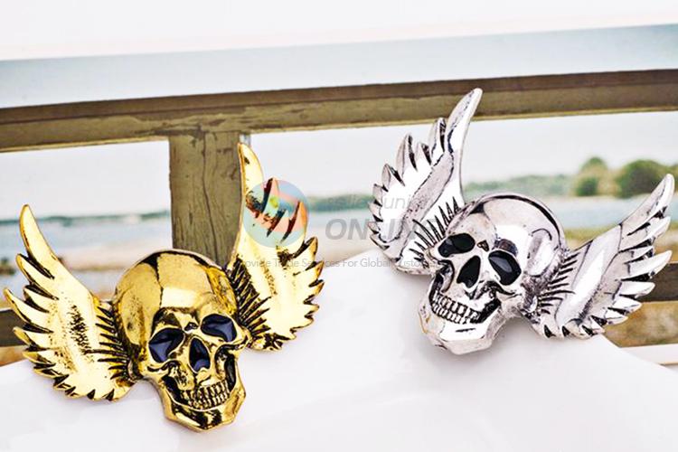 Super quality bottom price promotional skull brooch