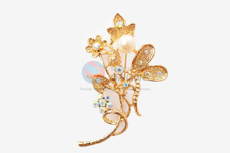 Delicate design new arrival plum blosso pearl brooch