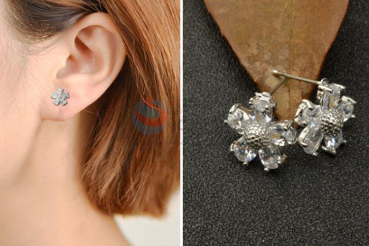 Best selling promotional flower earring studs