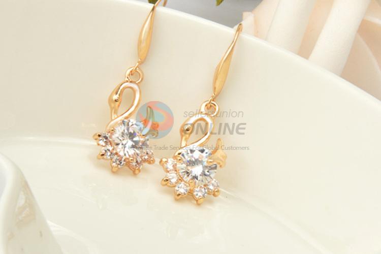 Hot selling new arrival swan earrings