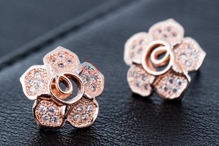 Top sale competitive price rose earrings