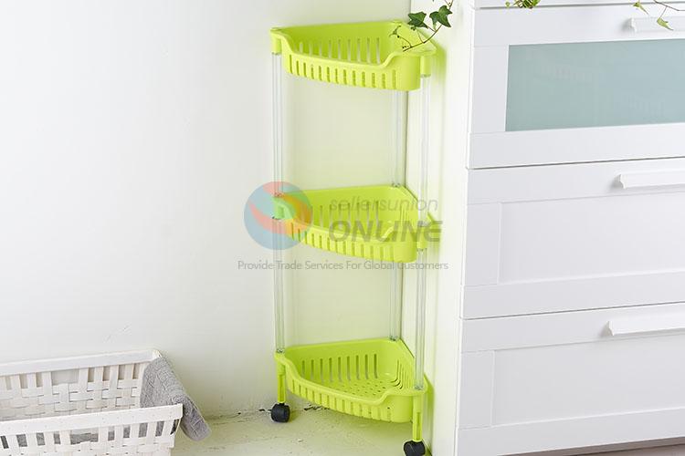 Popular Triangle Three Layers Storage Rack With Wheels