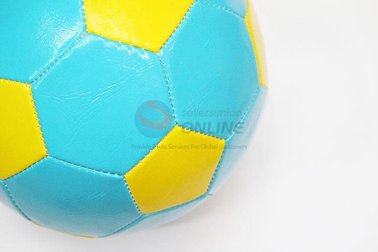 New Yellow Blue Color PU Leather Traning Soccer