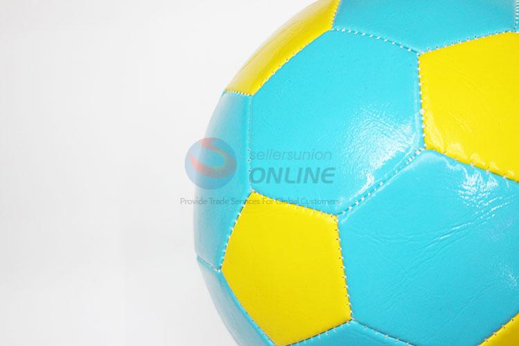 New Yellow Blue Color PU Leather Traning Soccer