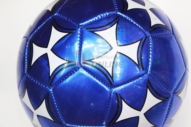 Fashion Blue PU Leather Traning Soccer Ball