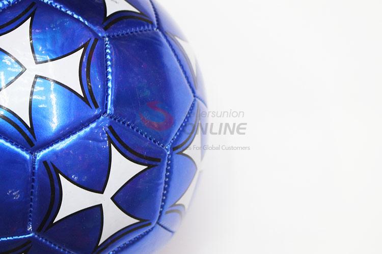 Fashion Blue PU Leather Traning Soccer Ball