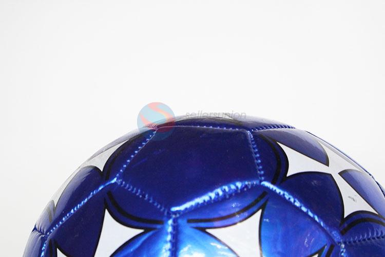 Fashion Blue PU Leather Traning Soccer Ball