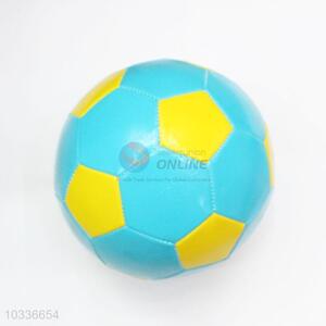 New Yellow Blue Color PVC Split Leather Traning Soccer