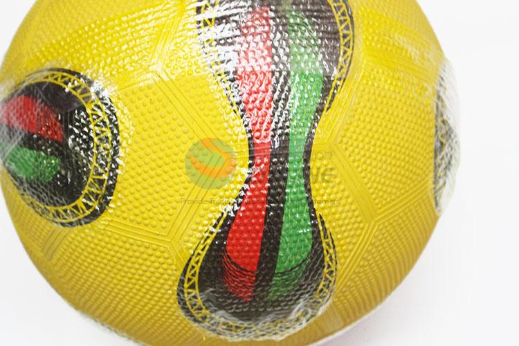 Poromotional Yellow PU Leather Traning Match Soccer