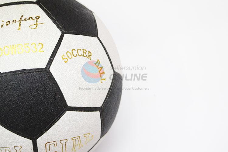 Gold Letter Design PVC Split Leather Traning Match Soccer