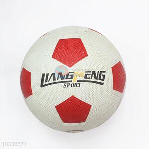 White Red Color Outdoor Sports PU Leather Traning Soccer