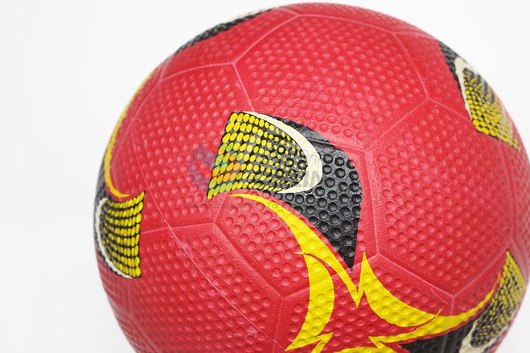 Red Color High Quality PVC Split Leather Traning Soccer