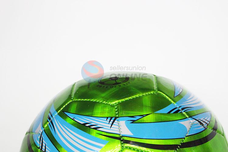 Shining Green Color PU Leather Soccer Ball Football