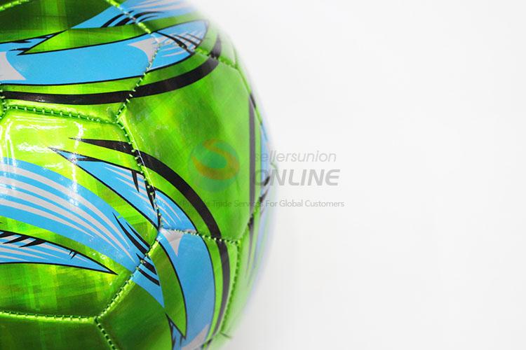 Shining Green Color PU Leather Soccer Ball Football