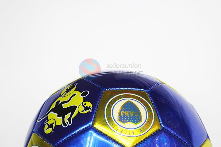 Royal Blue High Quality PVC Split Leather Football Soccer