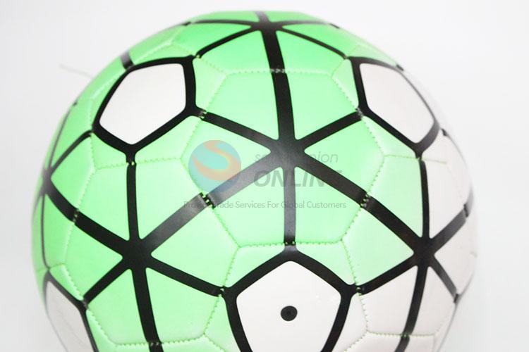 Net Pattern Grenn Color PVC Split Leather Football Soccer