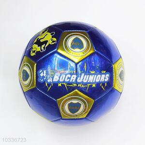 Royal Blue High Quality PVC Split Leather Football Soccer