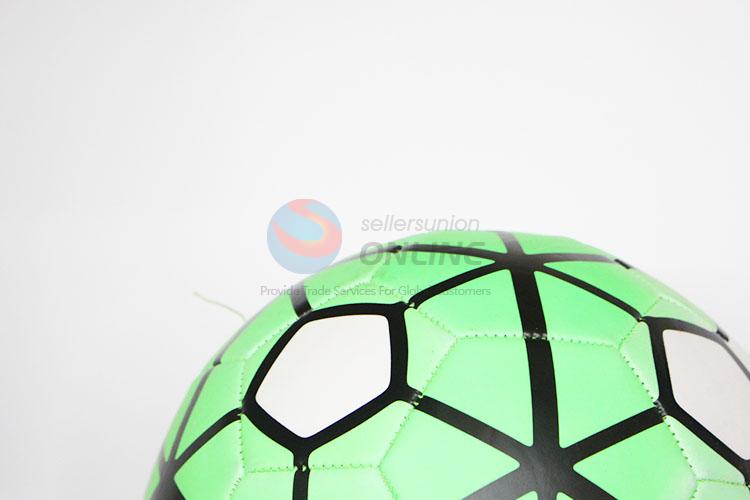 Net Pattern Grenn Color PVC Split Leather Football Soccer