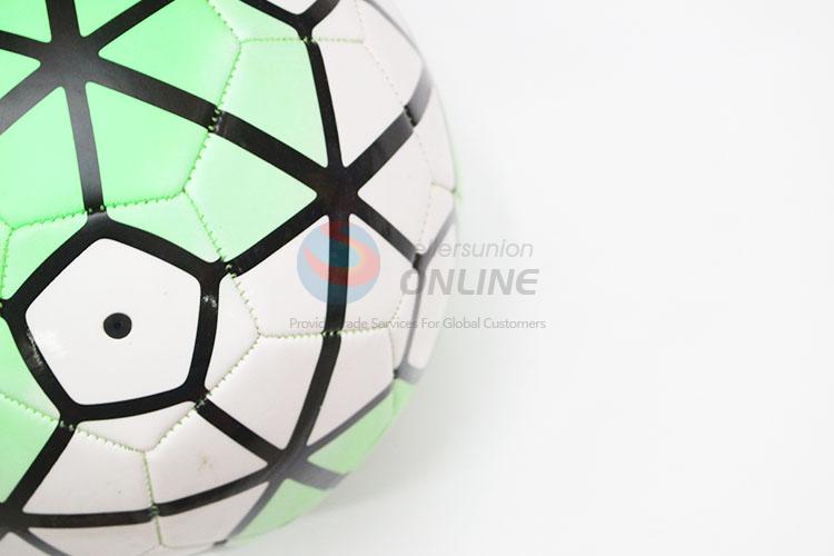 Net Pattern Grenn Color PVC Split Leather Football Soccer