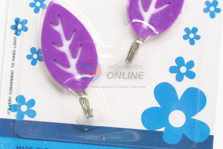 Cartoon Leaf Shape Sticky Hook Plastic Wall Hook