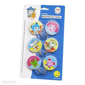 Cute Design Adhesive Round Sticky Plastic Hook