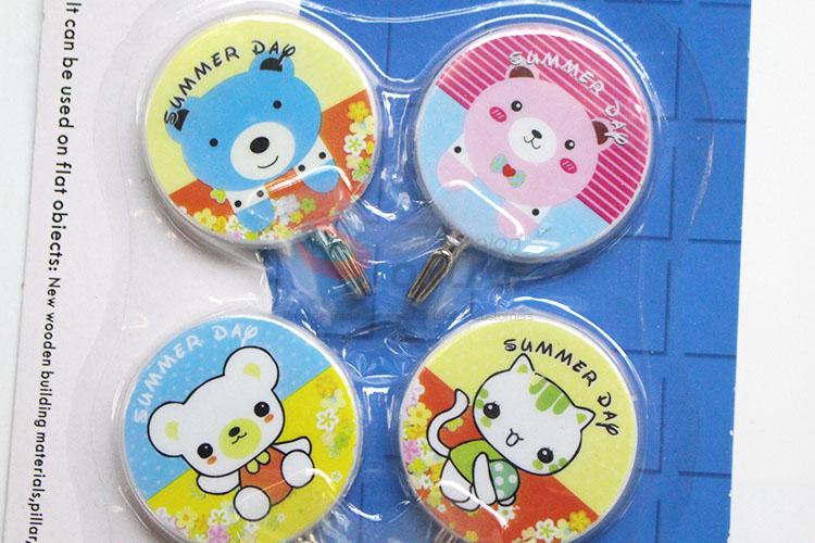 Cute Design Adhesive Round Sticky Plastic Hook