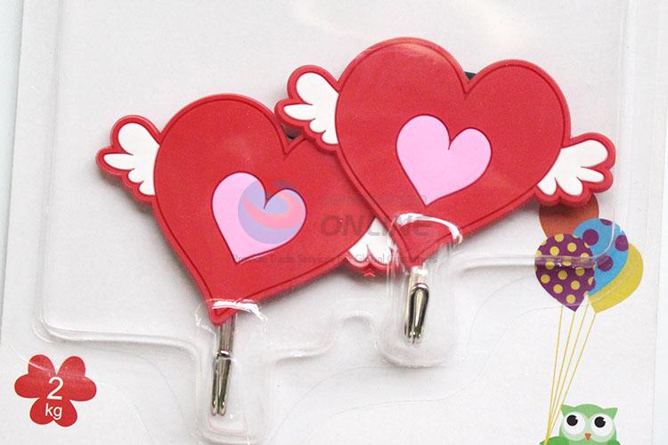 Sweet Heart Shape Household Multipurpose Sticky Hook