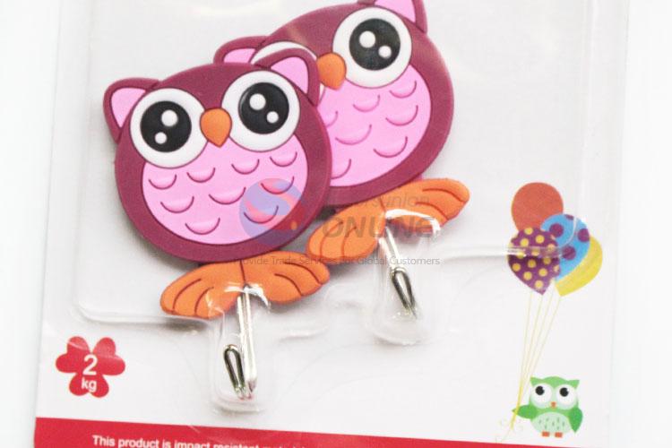 Fashion Design Owl Shape Colorful Adhesive Hook