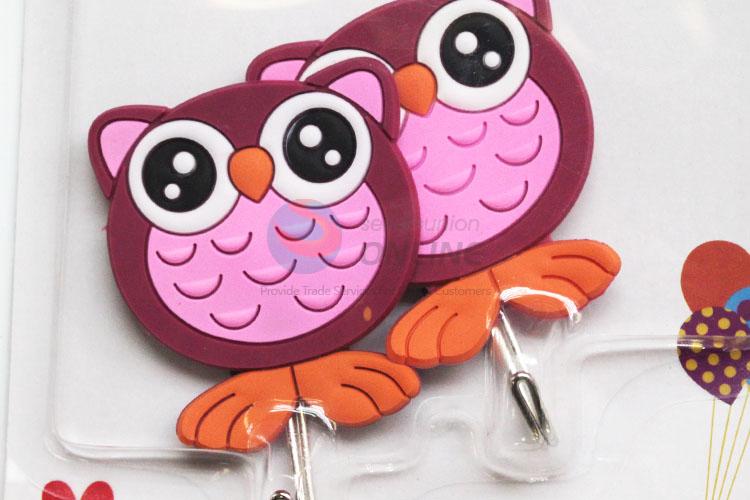 Fashion Design Owl Shape Colorful Adhesive Hook