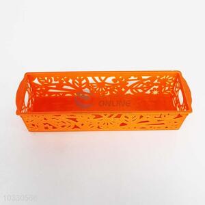 Flower printing plastic basket for fruit,25*8.5*5cm