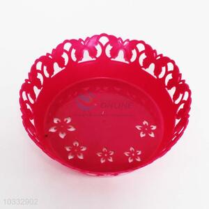 Top quality plastic flower hollow-out fruit/candy basket