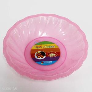 Factory Supply Pink Plastic Fruit Plate for Sale