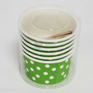 6pcs Paper Cups and 6pcs Wooden Spoons Set