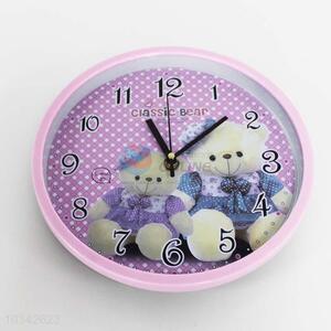 Hot sales best fashion style cute round shape clock