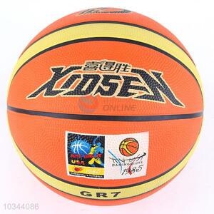 Size 7 printed colorful rubber basketball for school