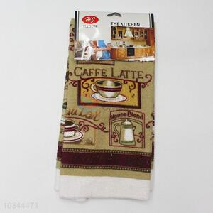 Durable coffe pattern kitchen towel