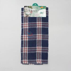 Cheap price blue plaid kitchen towel