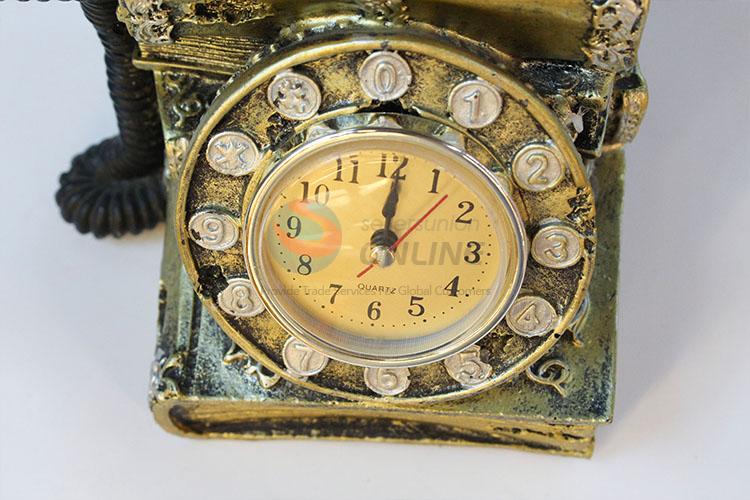 Fashion classic telephone craft clock