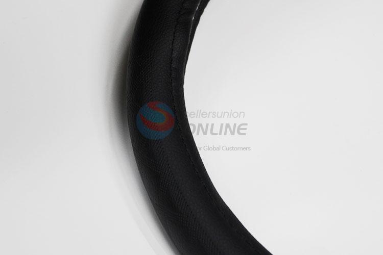 Black pu auto steering wheel covers