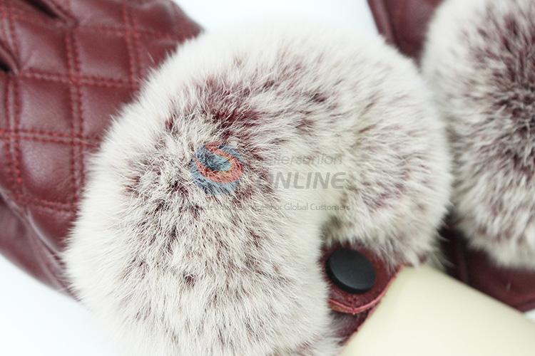 Low price new arrival women winter warm genuine leather gloves