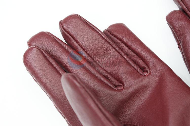 Low price new arrival women winter warm genuine leather gloves