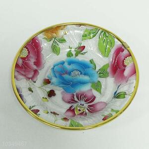 Custom Flower Pattern Plastic Fruit Plate