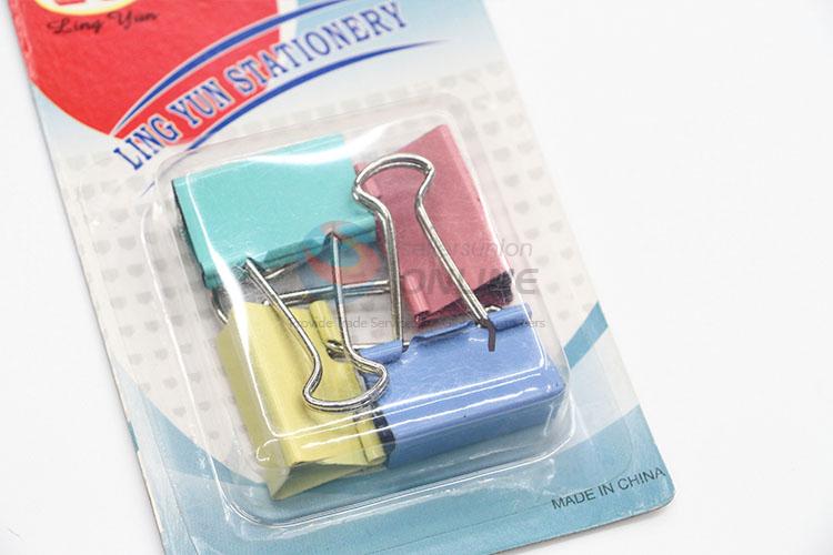 Newest Colorful Metal Binder Clips Paper Clip Office Stationery Binding Supplies