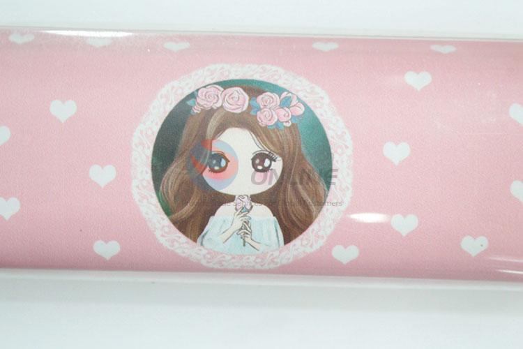 High Quality Printed Pu Leather Pen Bag,Pink