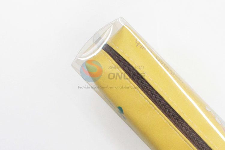 Fashion Style Printed Pu Leather Pen Bag,Yellow