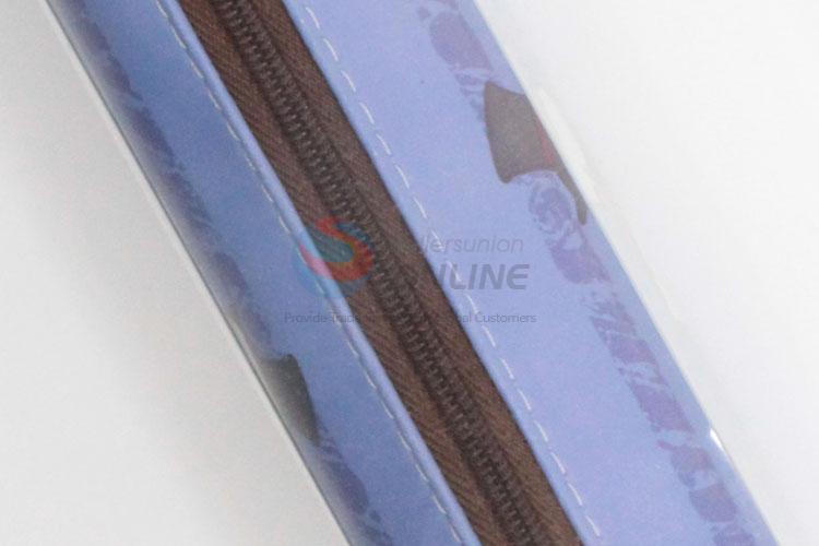 Latest Style Printing Pu Leather Pen Bag,Purple