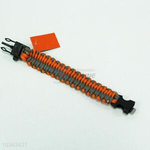 Outdoor Emergency Survival Flintstones Whistle Climbing Rope Bracelet