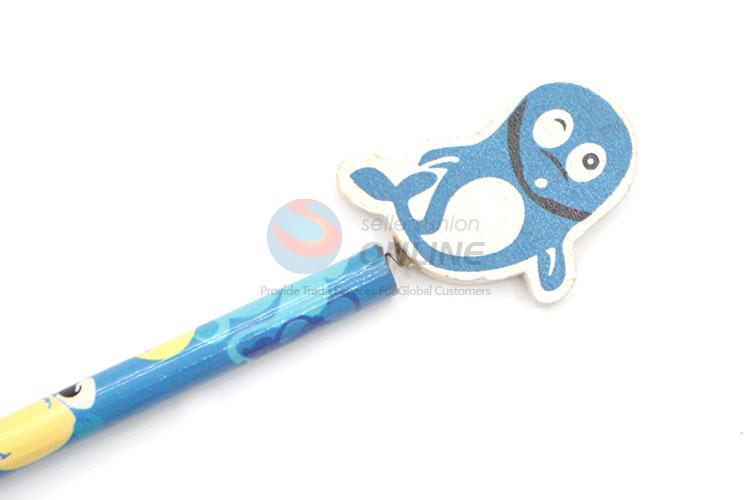 Fashion Design Dolphin Shape Writing Pencil For Children