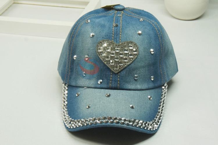 Sweet Heart Shape Cotton Baseball Hat For Children