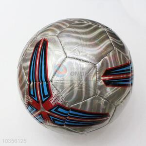 Silver Laser Color Soccer Football with Rubber Bladder